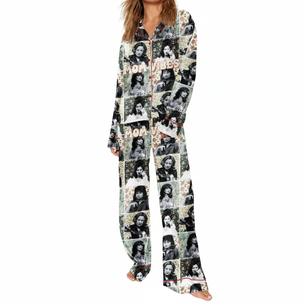Mom Vibes Printed Pajama Set