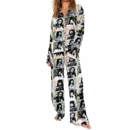 Mom Vibes Printed Pajama Set