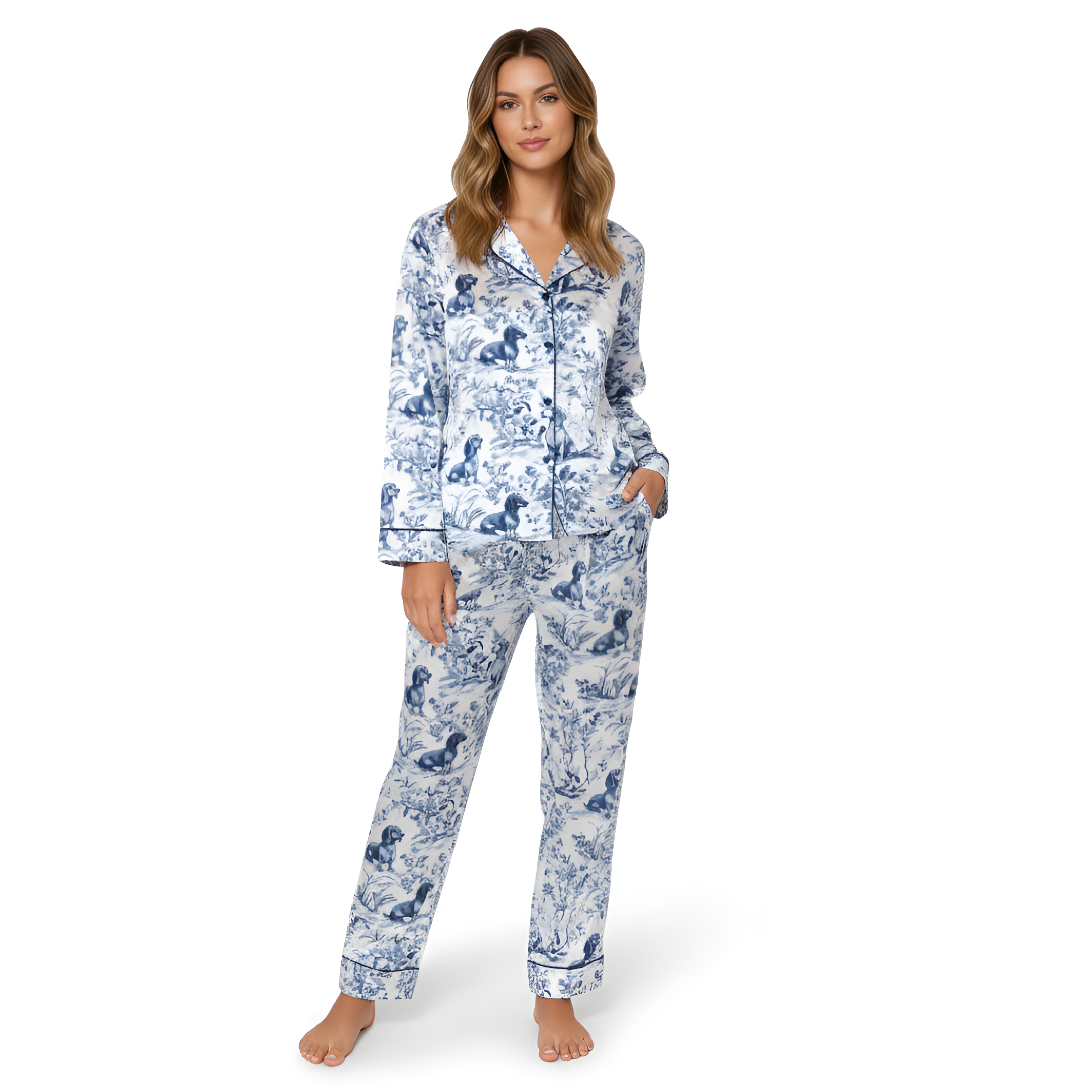 Dachshund Illustrated Indoor Two Piece Set