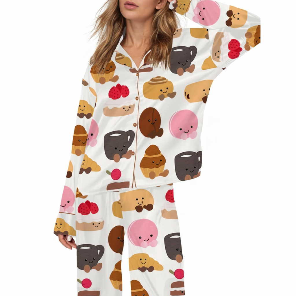 Plushies Bakery Print Pajama Set