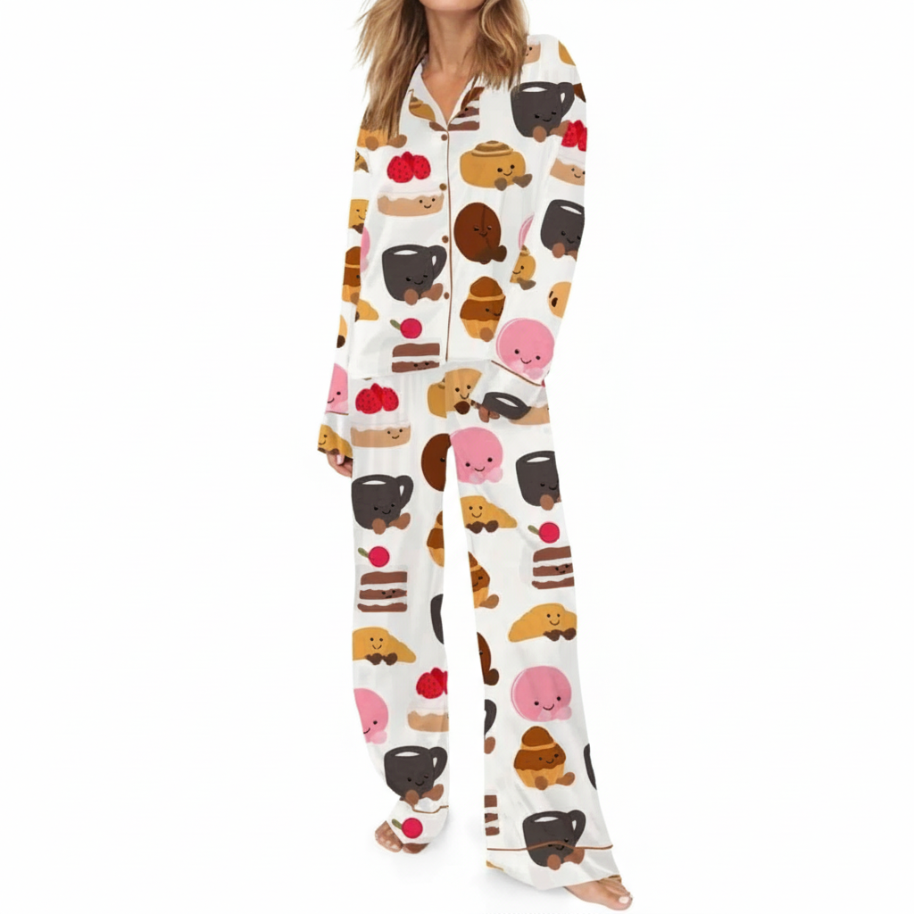 Plushies Bakery Print Pajama Set