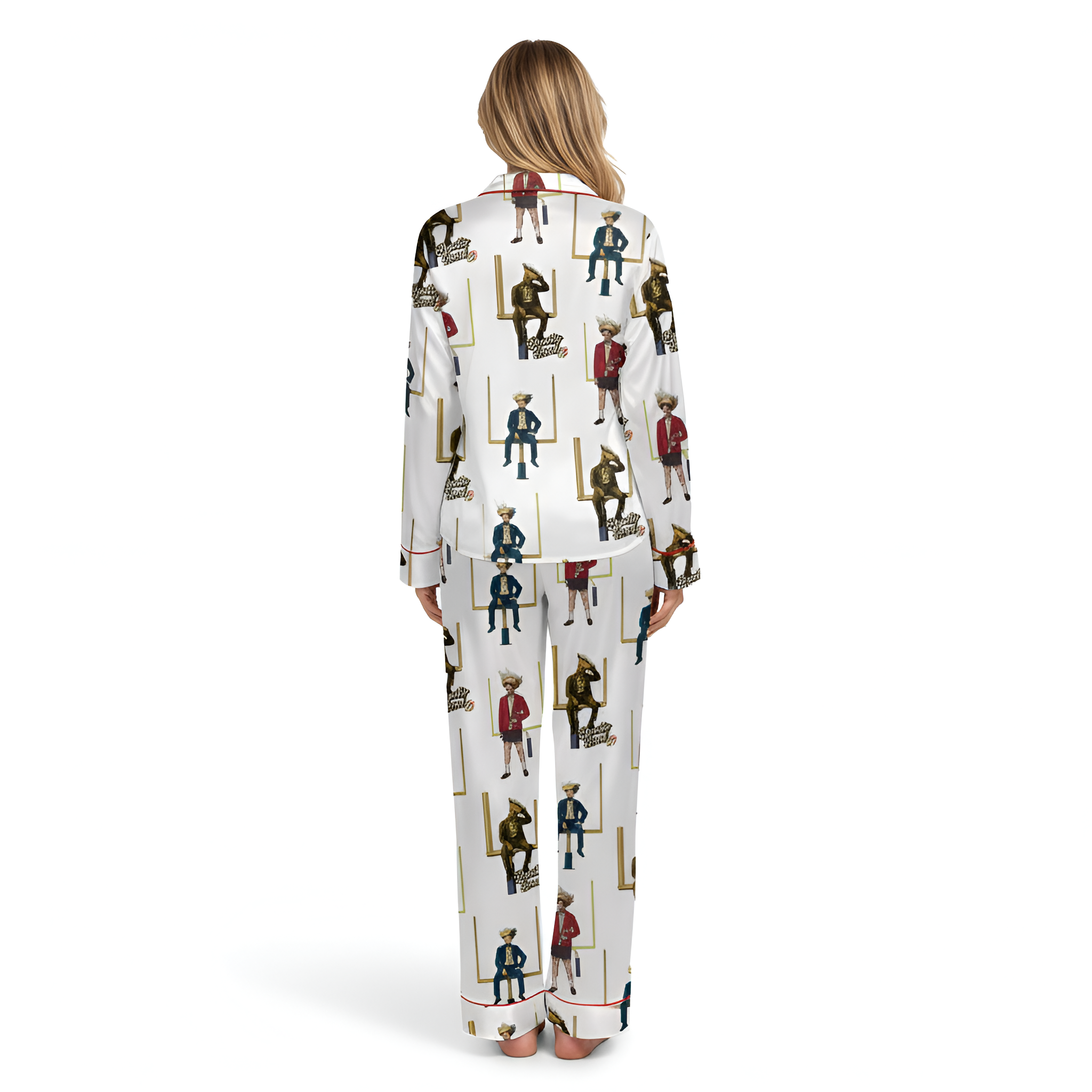 Benito Bowl Bad Bunny Satin Pajama Set