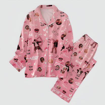 Bruno Mars Apt With Rose Christmas Pajama Set Holiday Sleepwear