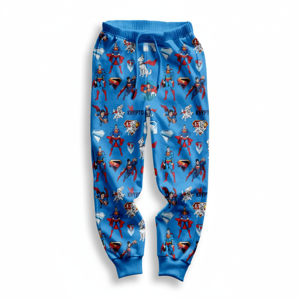 Printed Pajama Set With Slogan Graphic And Long Pants