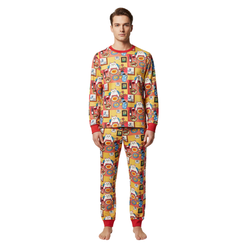 More Spaghetti Less Upsetti Printed Pajama Set