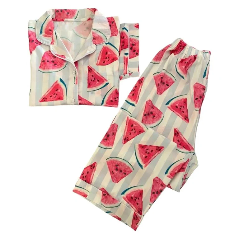 Watermelon Print Women's Pajama Set