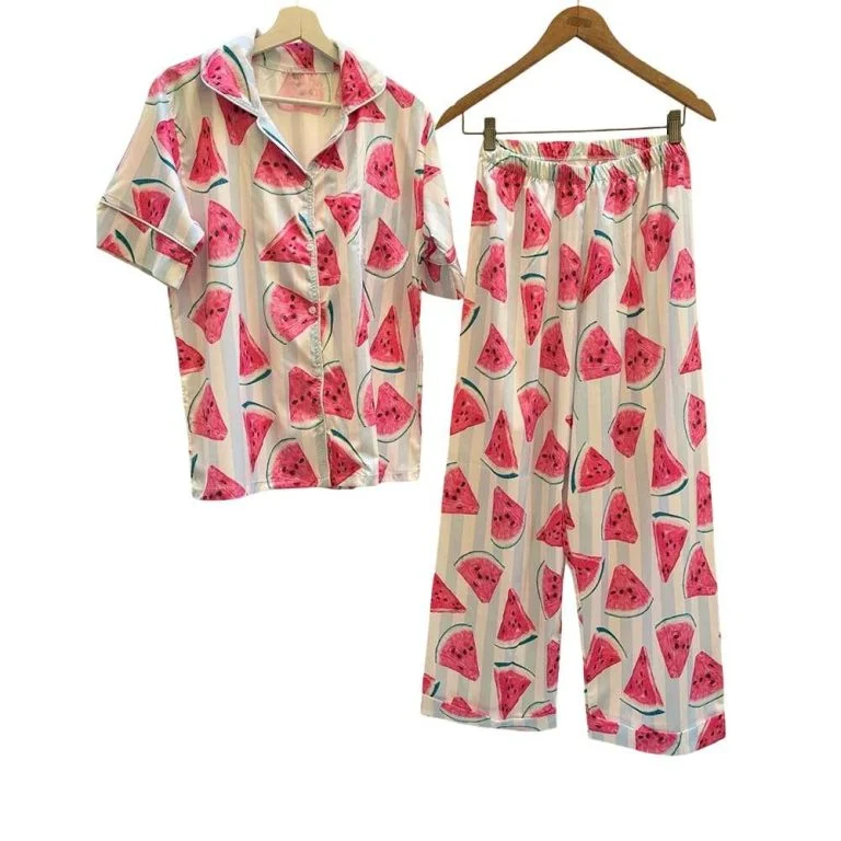 Watermelon Print Women's Pajama Set