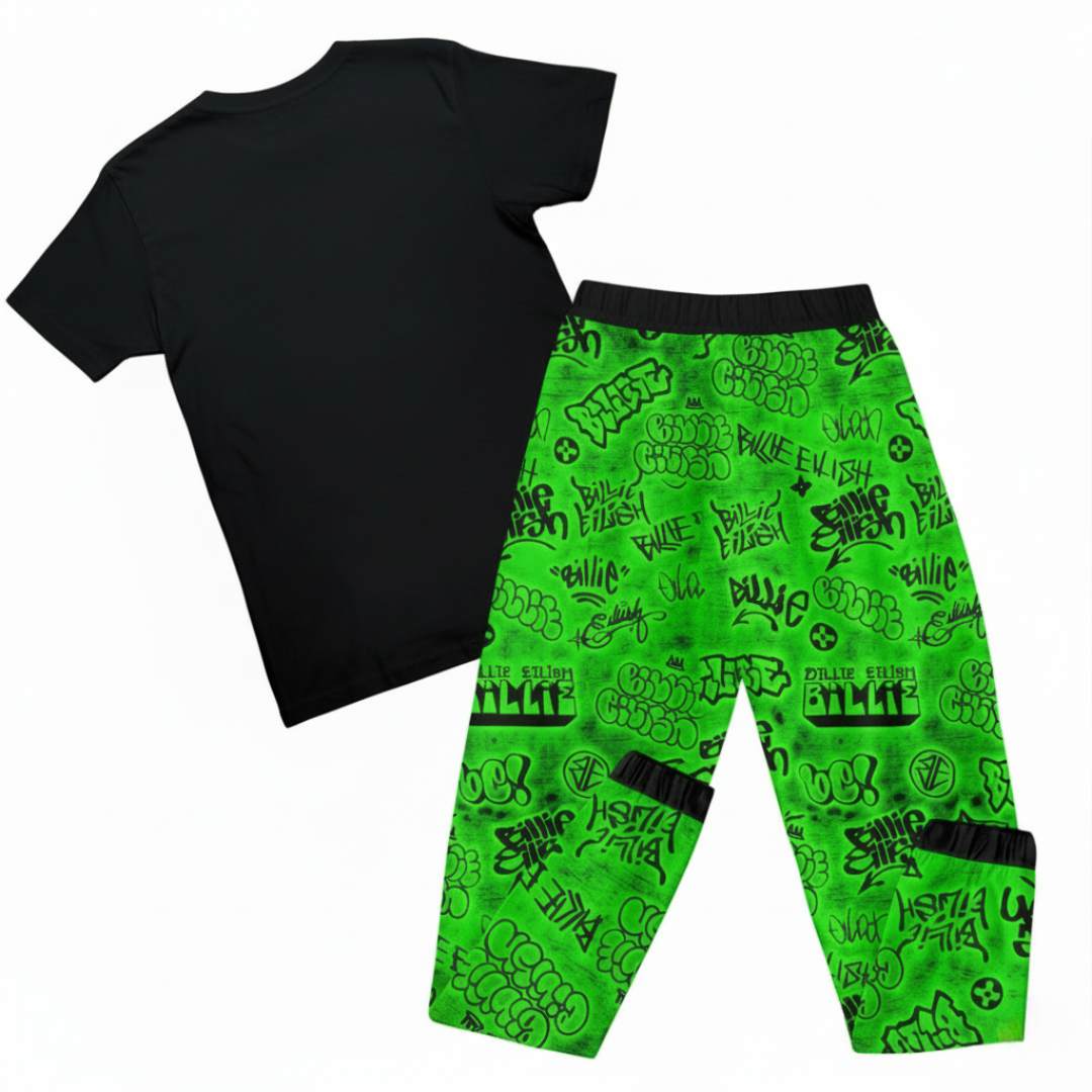 Billie Eilish Graphic Pajama Set