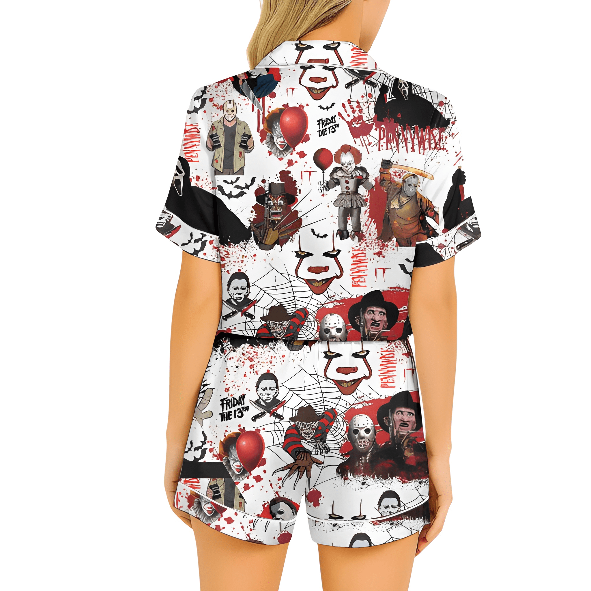Classic Movie Villain Art Print Satin Pajama Set