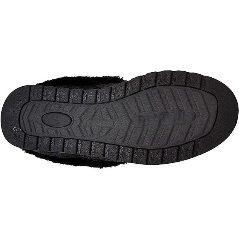 Cable Knit Memory Form Slipper With Rubber Sole