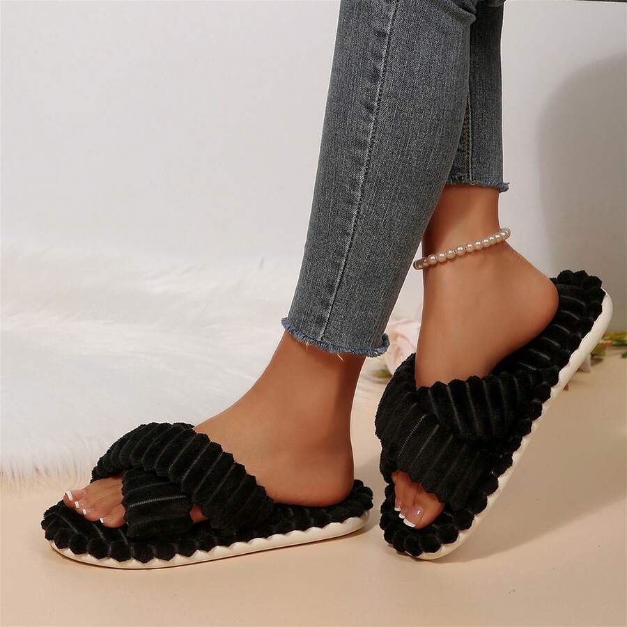 Casual Comfortable Memory Foam House Slides For Women