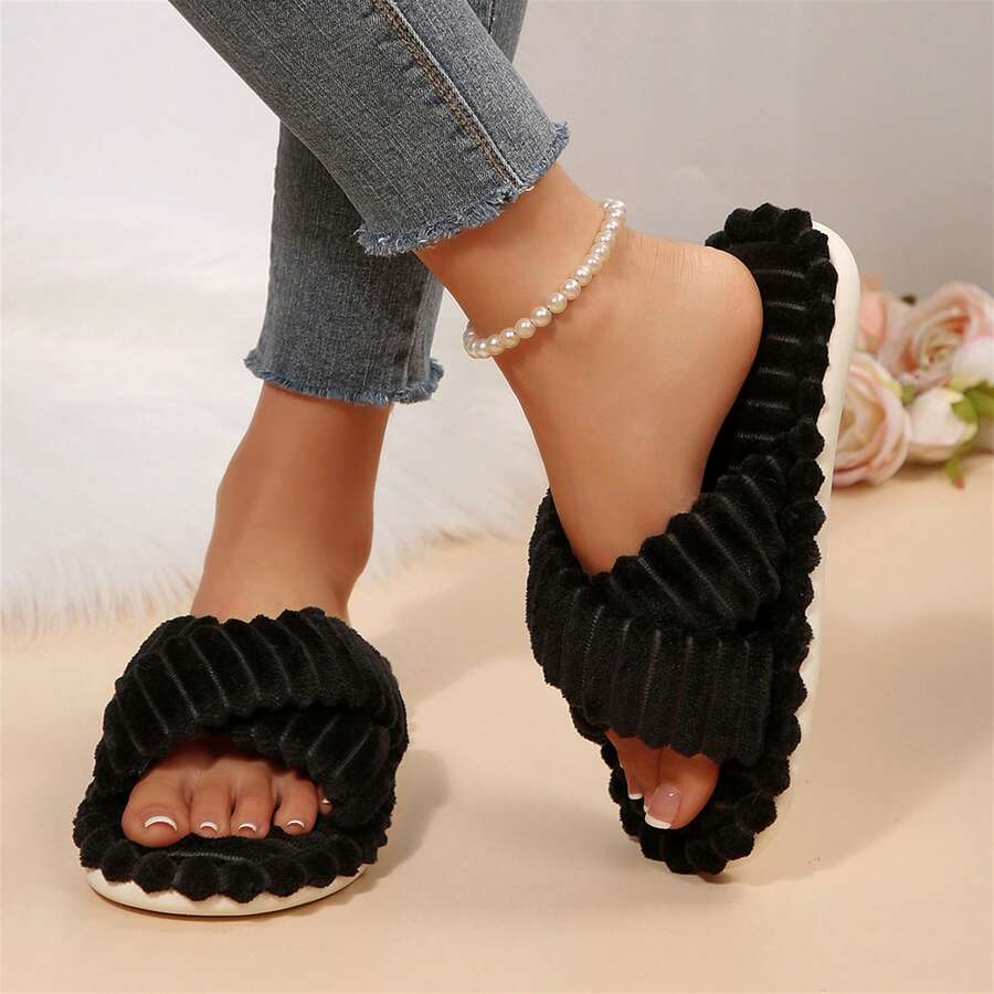 Casual Comfortable Memory Foam House Slides For Women
