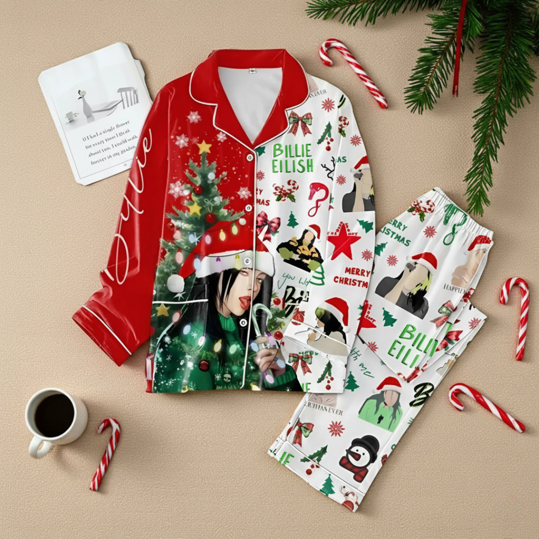 Billie Eilish Holiday Pajama Set