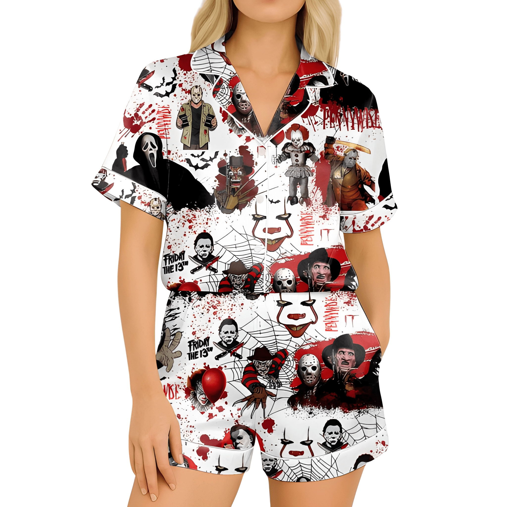 Classic Movie Villain Art Print Satin Pajama Set