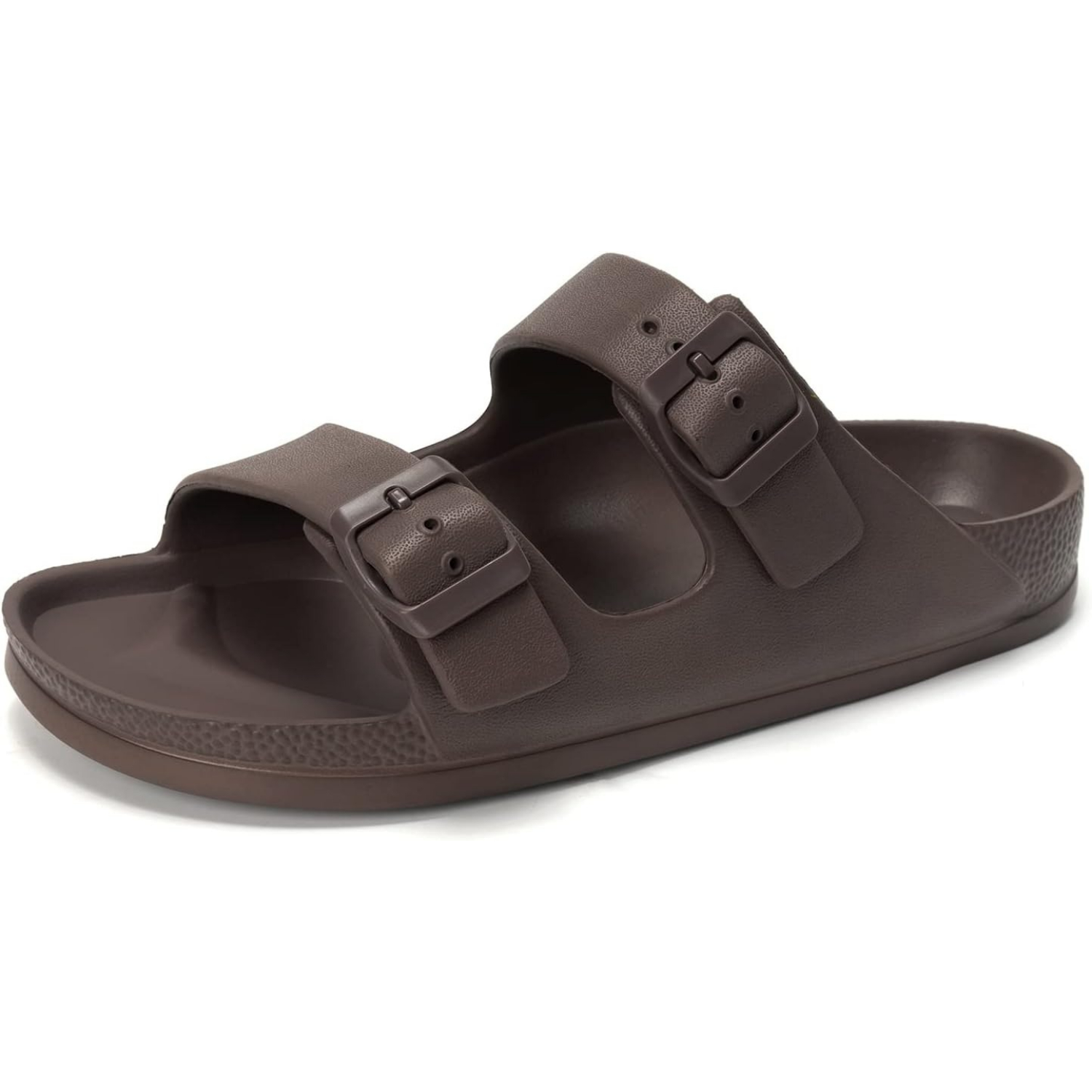 Arch Support Foam Slip On Flat Beach Comfort Slides Sandals with Adjustable Buckle for Women