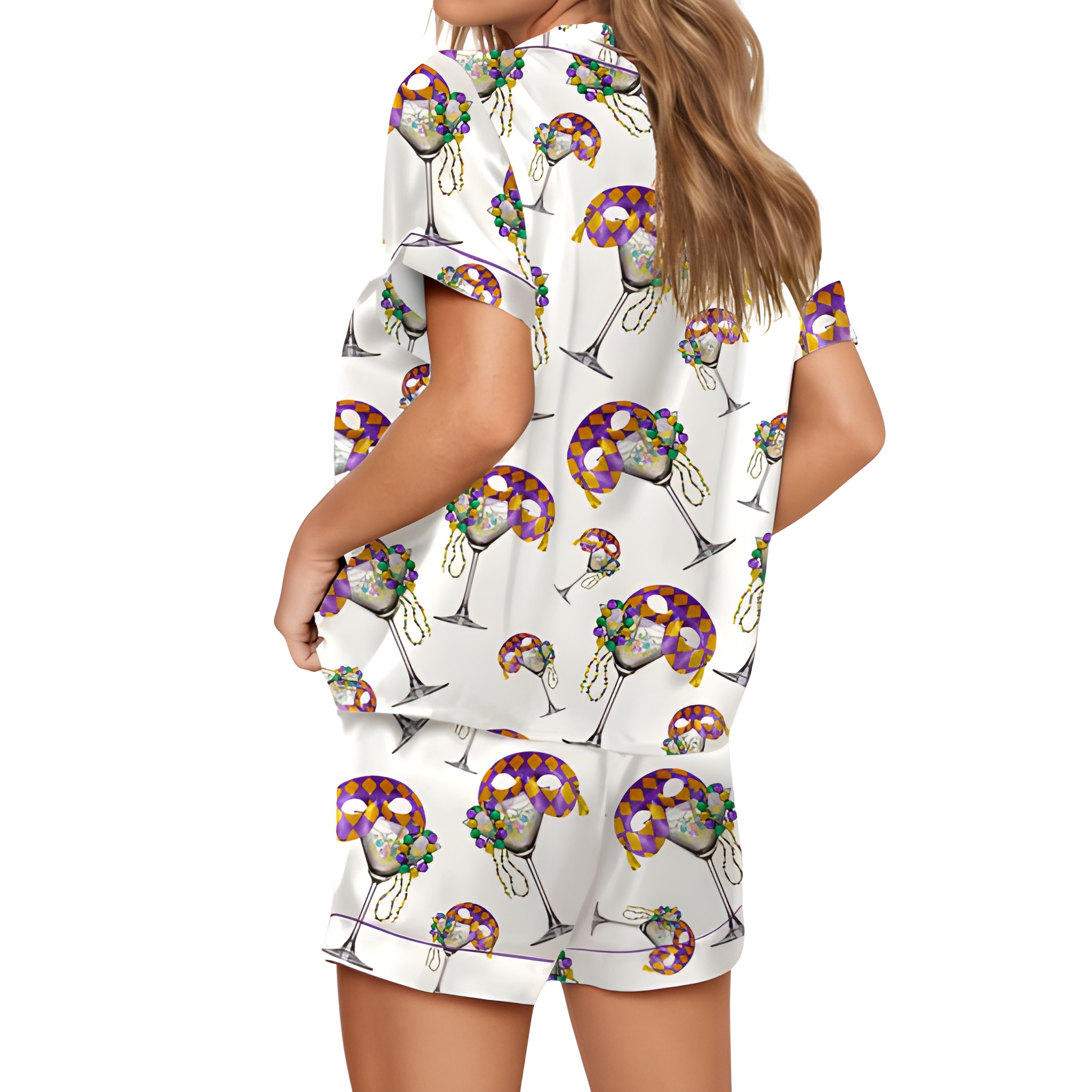 Mardi Gras Party Themed Pajama Set 
