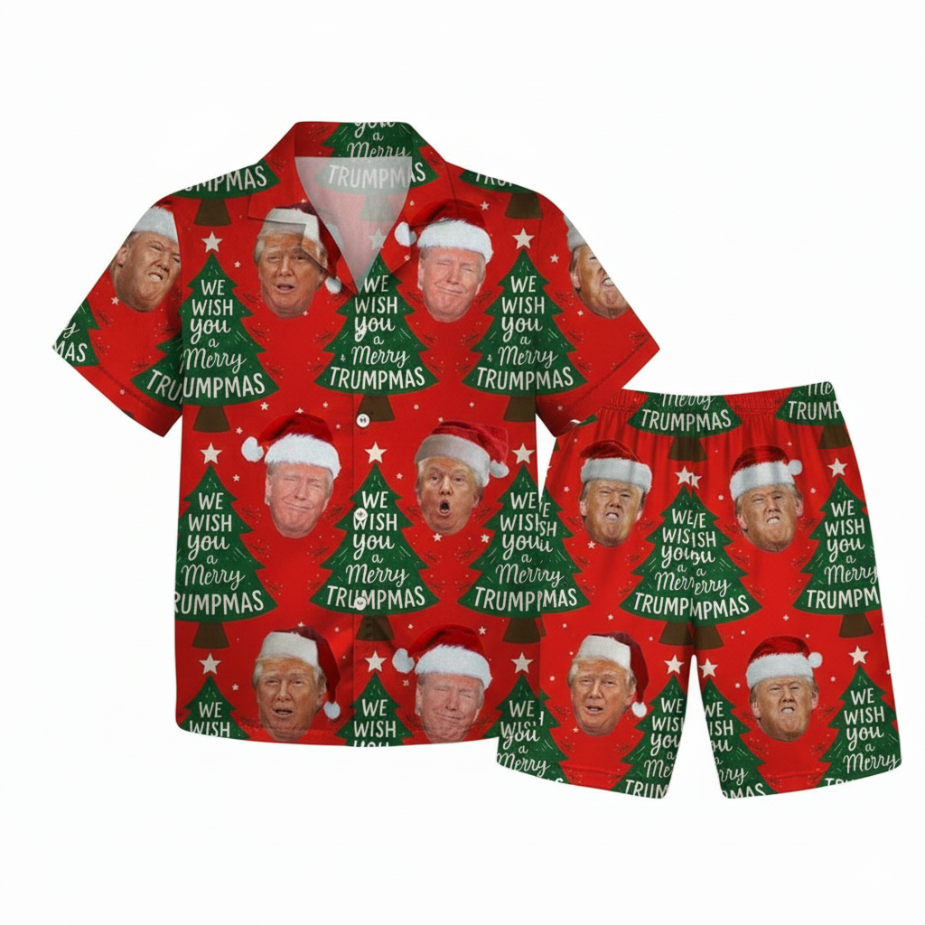 President We Wish You A Merry Printed Pajamas Set