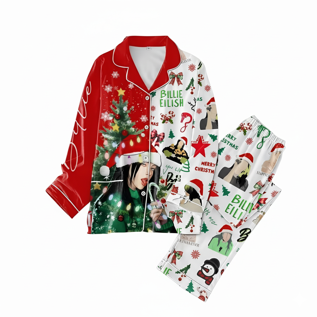 Billie Eilish Holiday Pajama Set