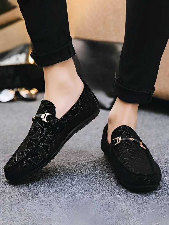 Geometric Pattern Casual Loafers