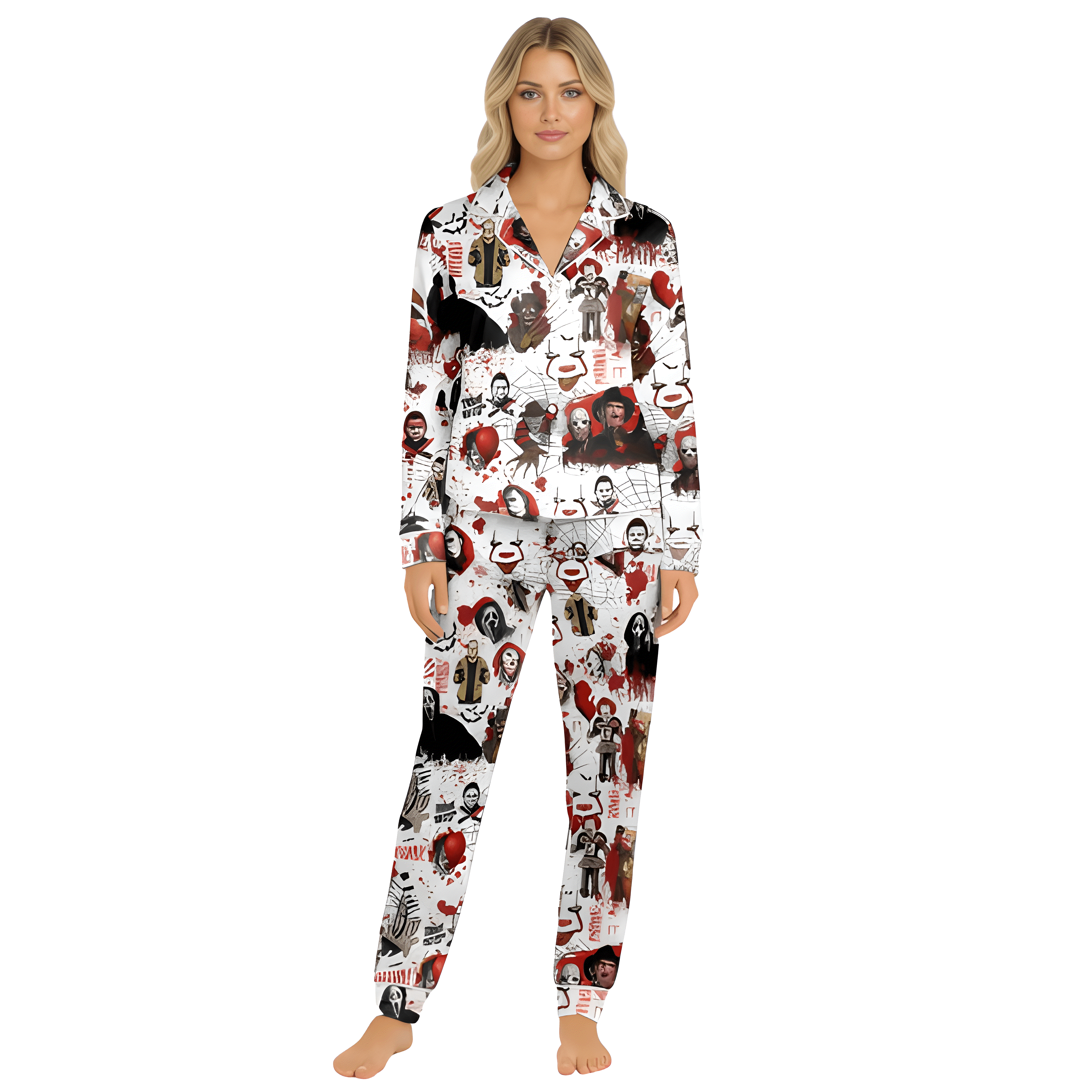 Classic Movie Villain Art Print Satin Pajama Set