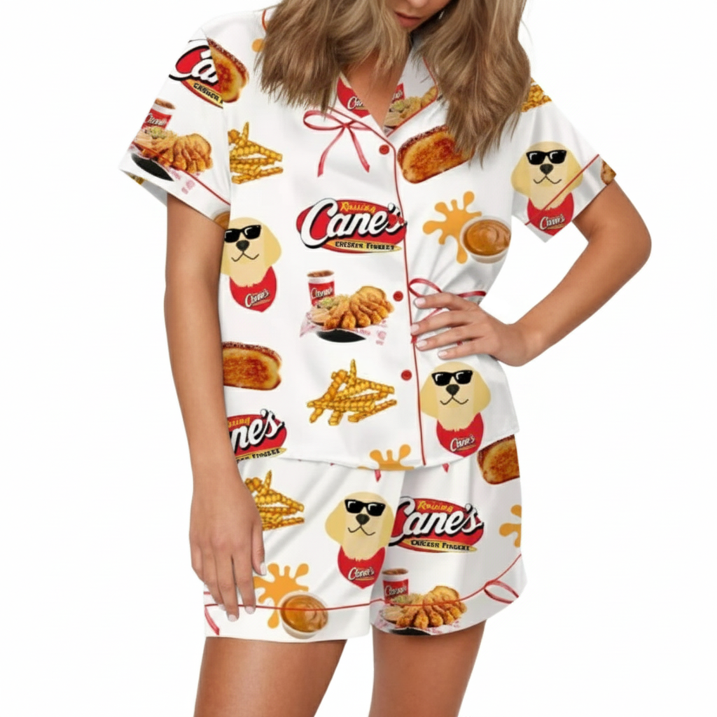 Raising Canes Chicken Printed Pajama Set 