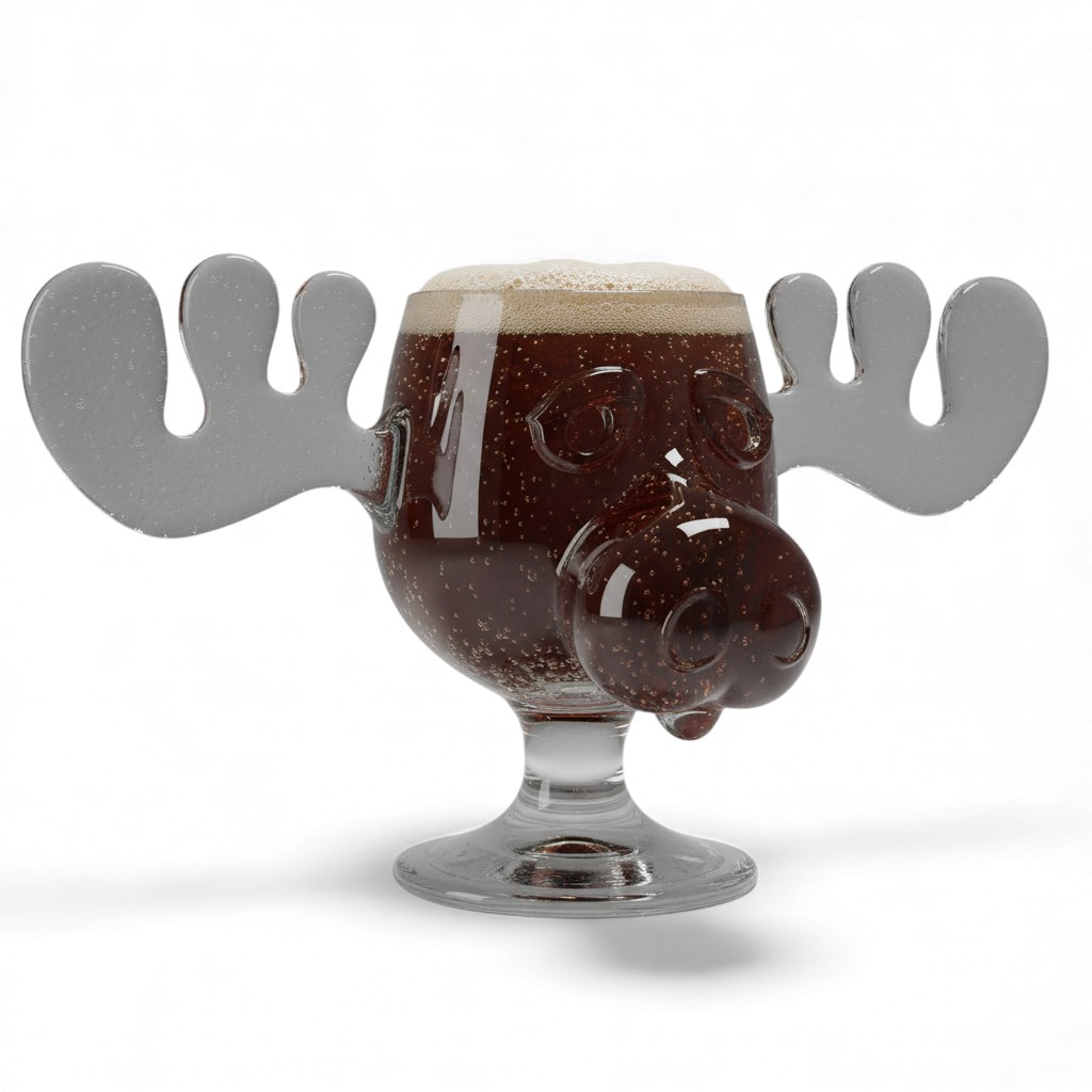 Holiday Acrylic Moose Character Cup Set