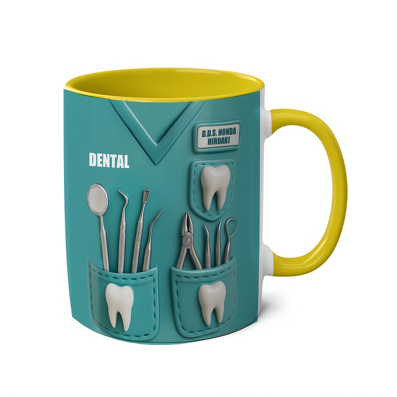 Dentist Tools Design Coffee Mug Dental Lover Gift Cup