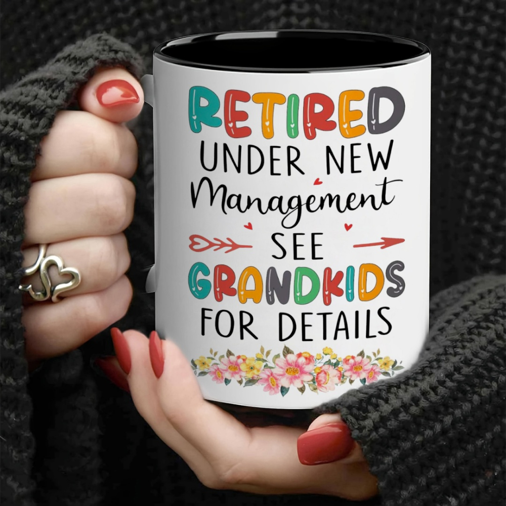 Under New Management - See Grandkids for Details" - Generational Humor Gift for Grandma & Grandpa