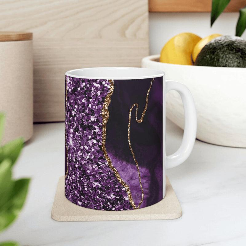 Natural Agate Ceramic Mug-Mineral Mug