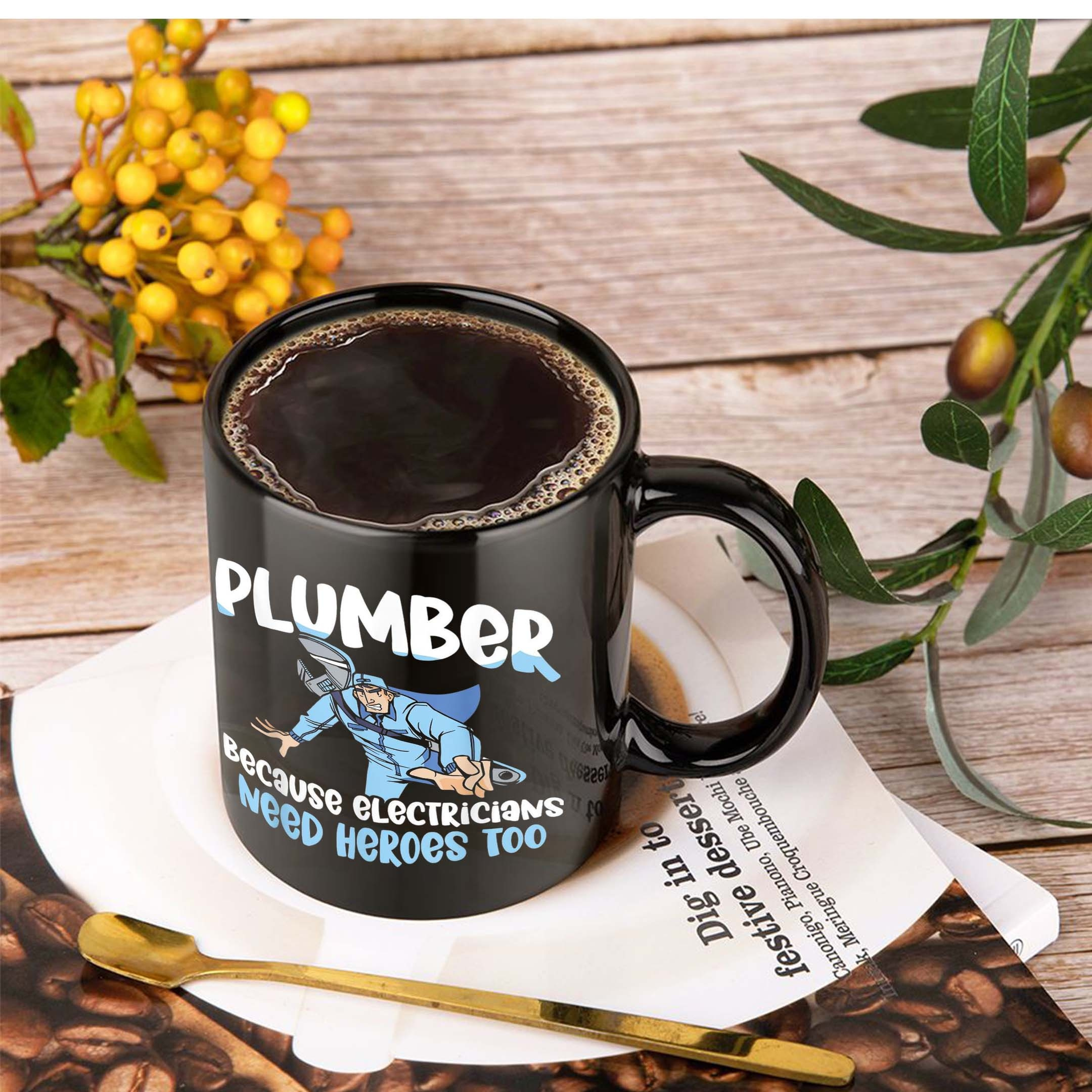 1pc Funny Plumber Hero Ceramic Mug 11oz
