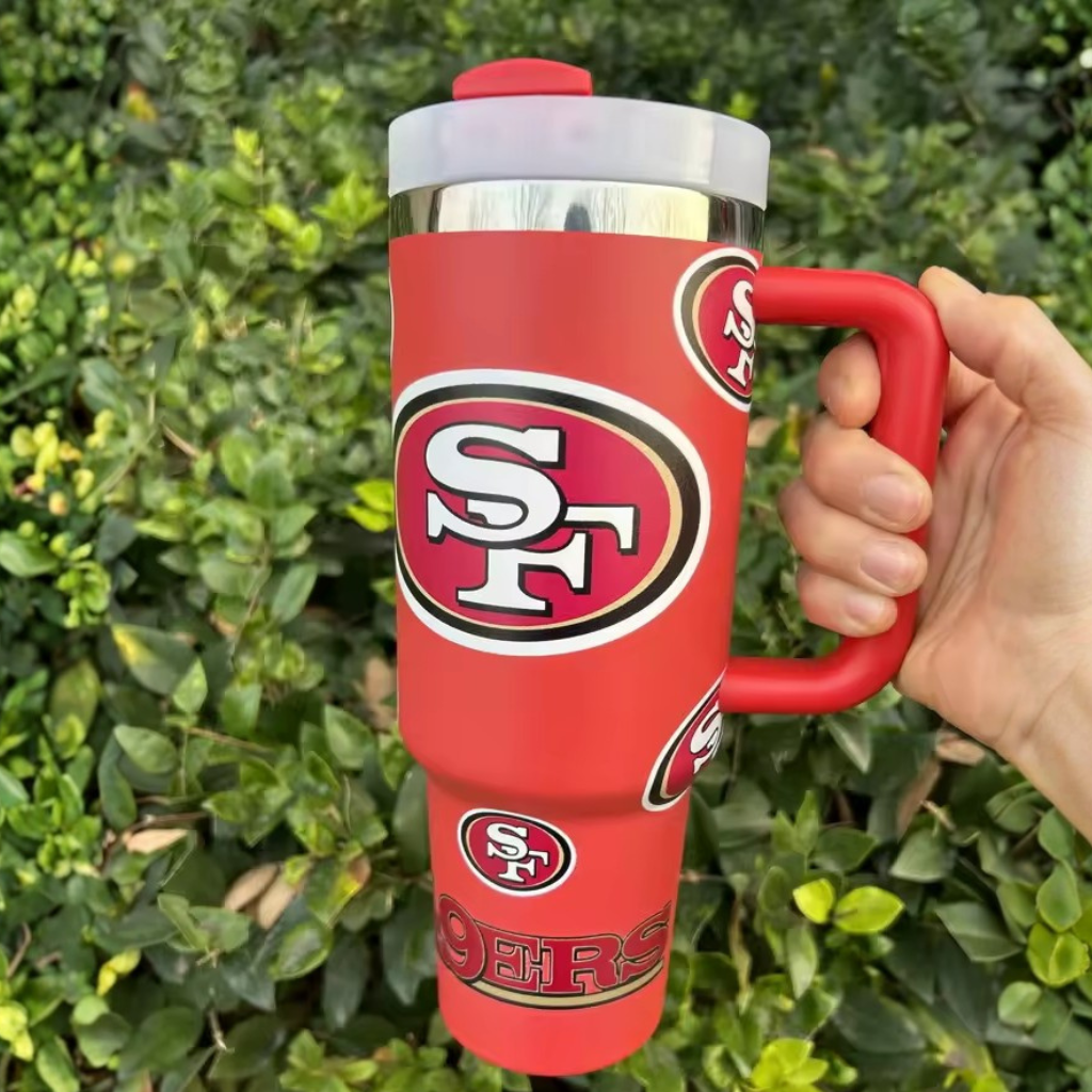 San Francisco 49ers Themed Tumbler With Lid 