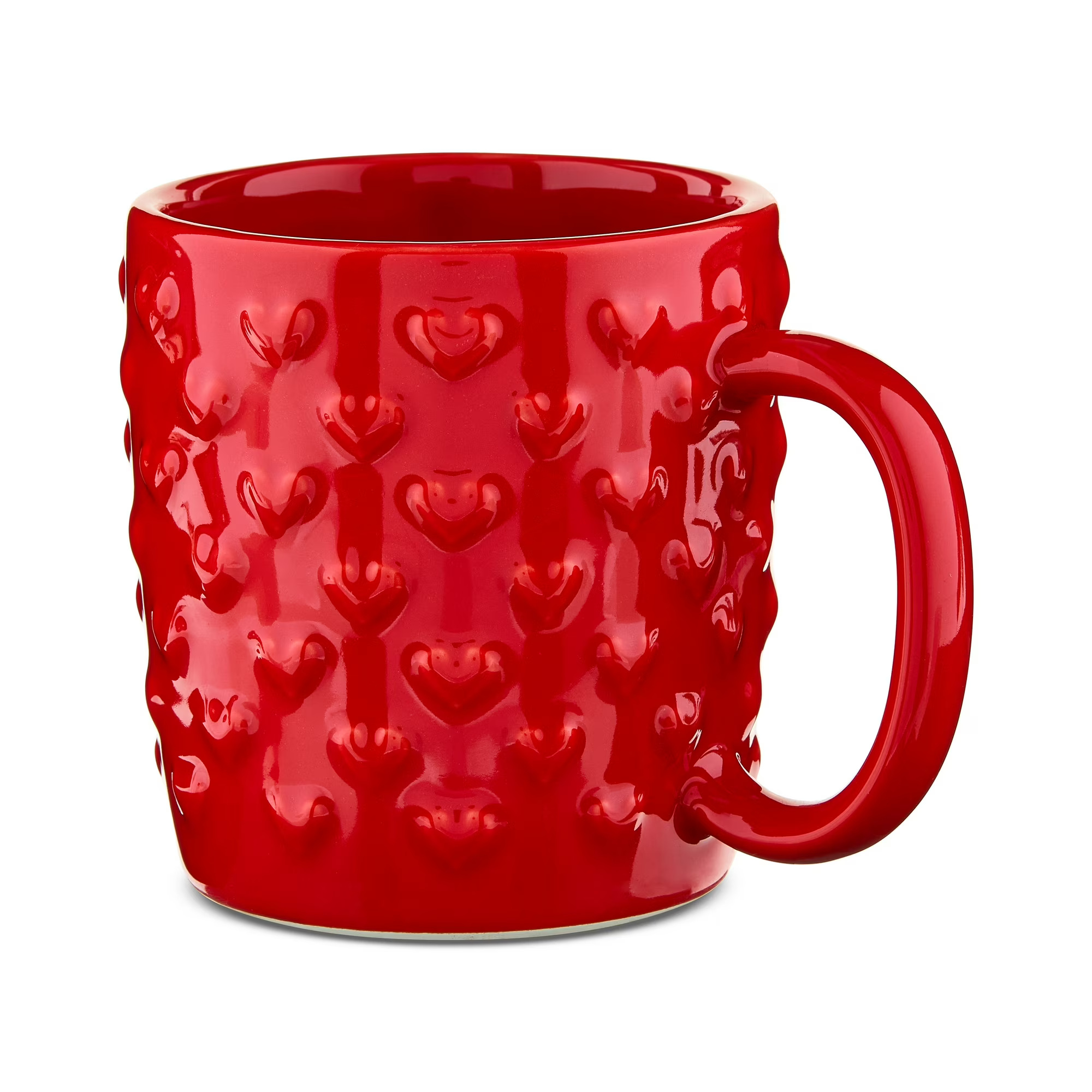 15 Oz Embossed Ceramic Mug For Valentines Day Gift