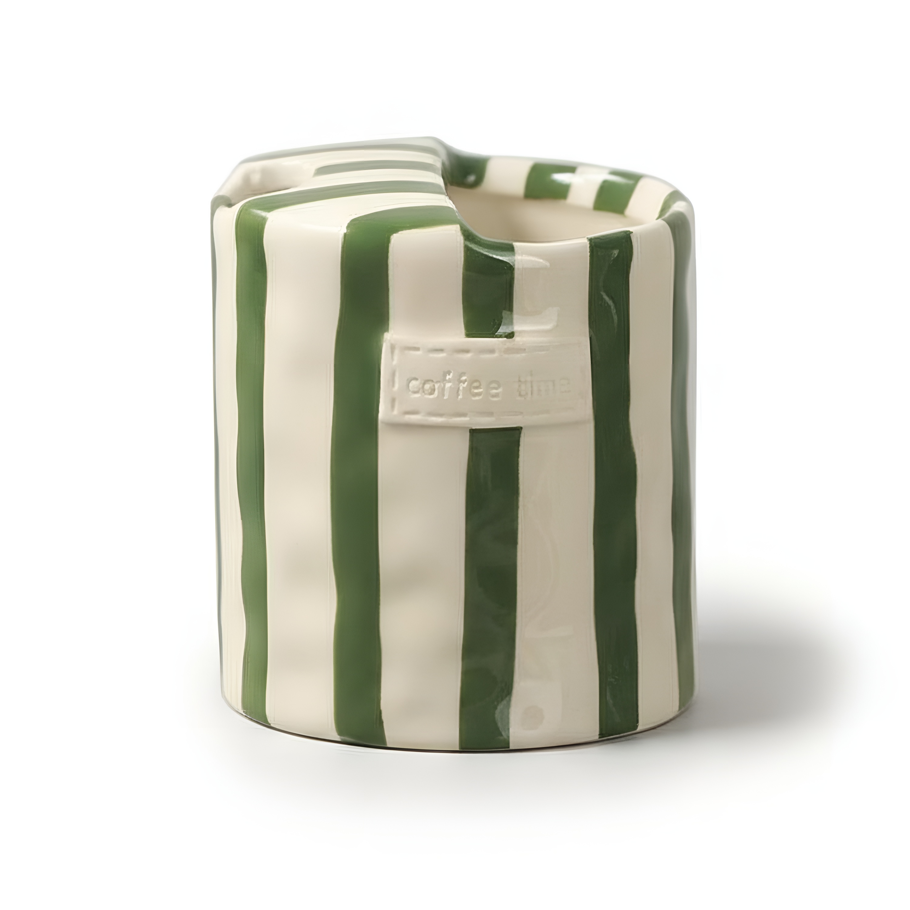 Retro Striped Design Ceramic Mug For Valentines Day Gift