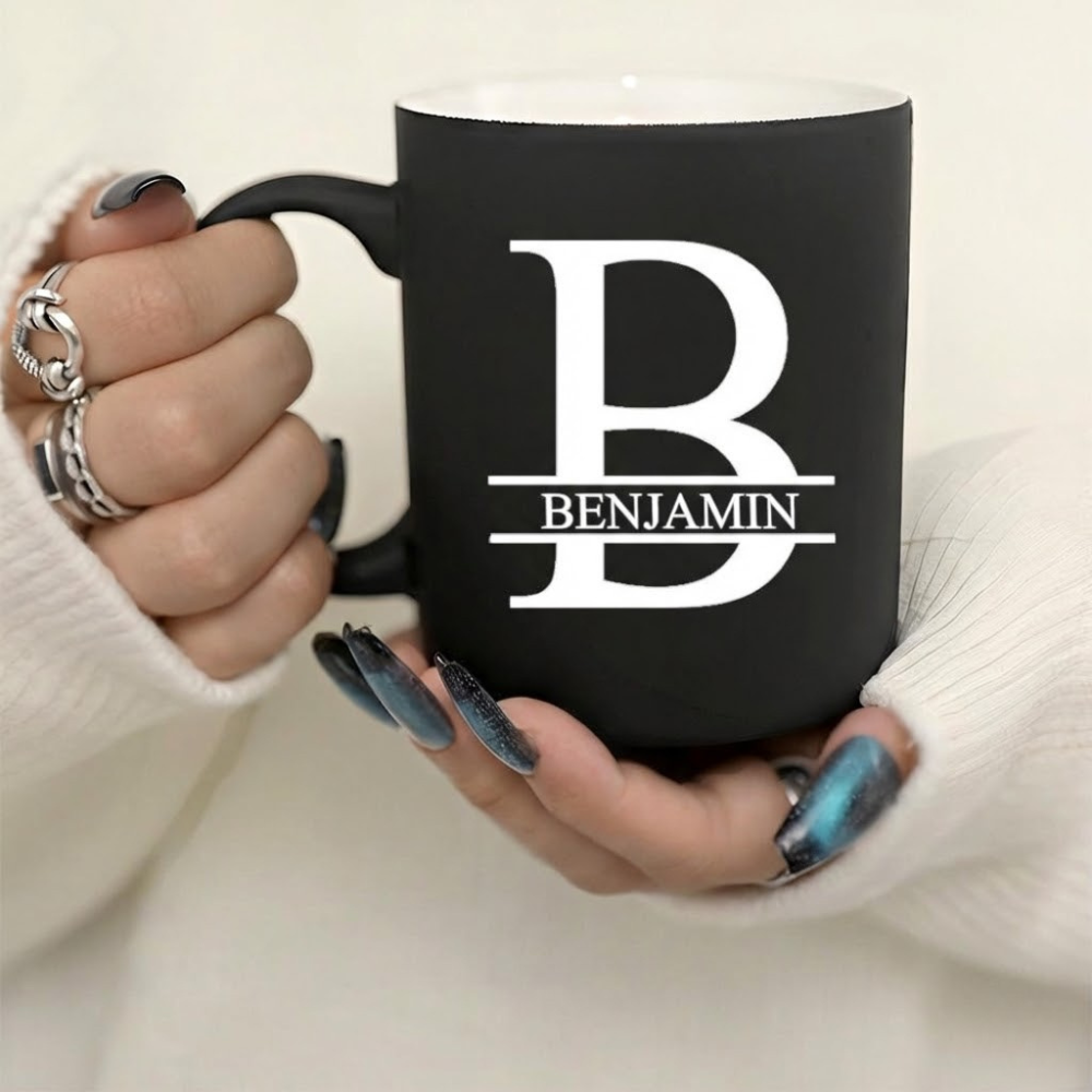 Personalized Letter Ceramic Mug Custom Design