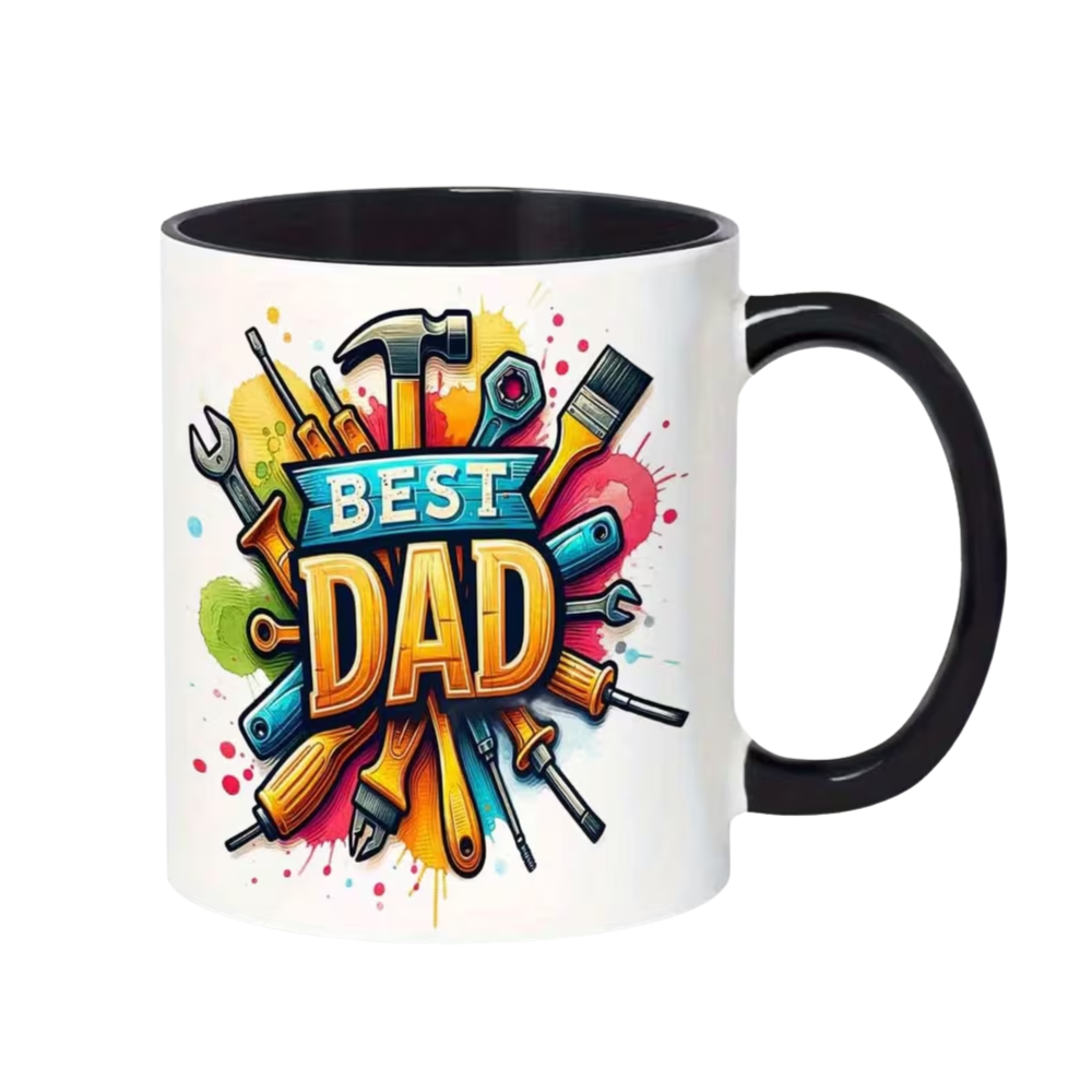 11 oz Ceramic Best Dad Tools Coffee Mug for DIY Dad Drinkware 1pc