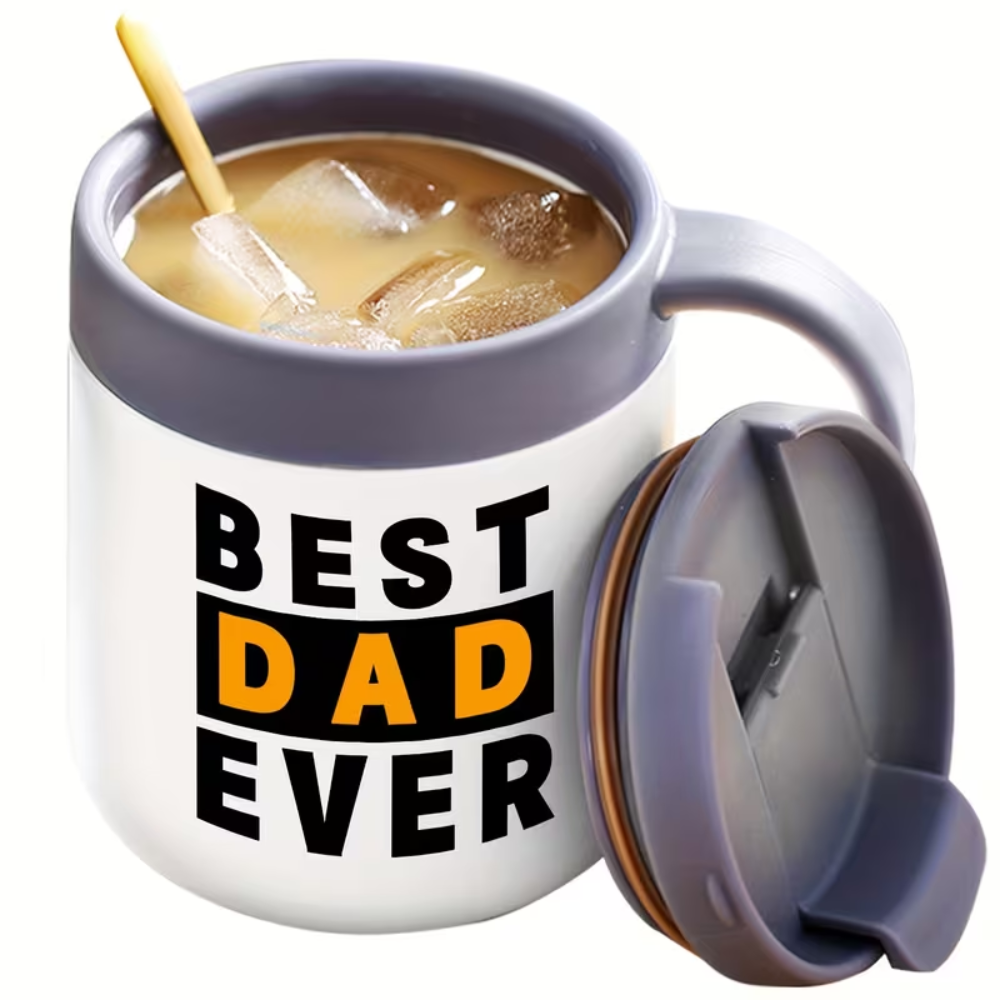 Insulated Coffee Mug for Dad with Handle and Lid Drinkware