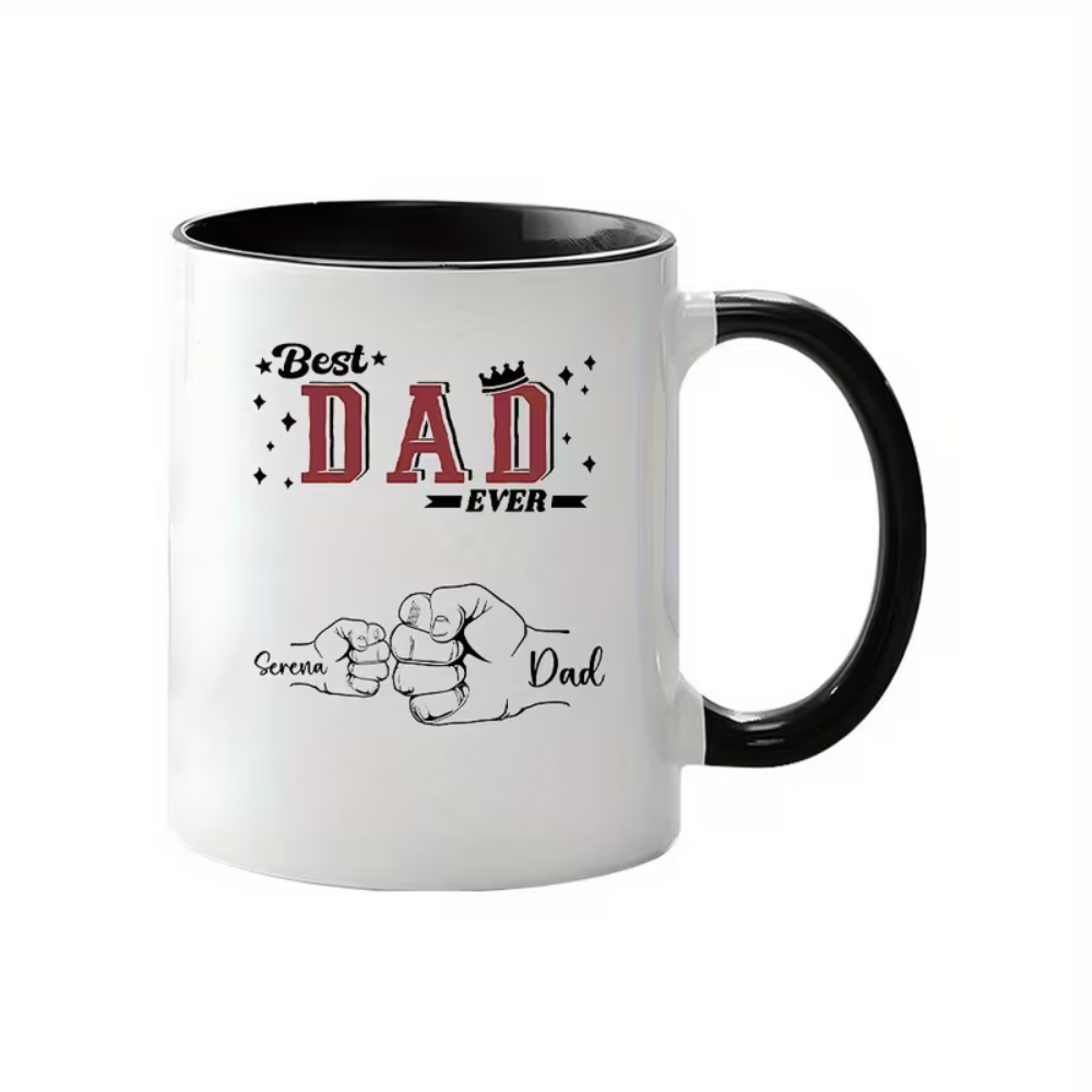 Personalized Photo Coffee Mug for Dad Custom Text Ceramic Drinkware