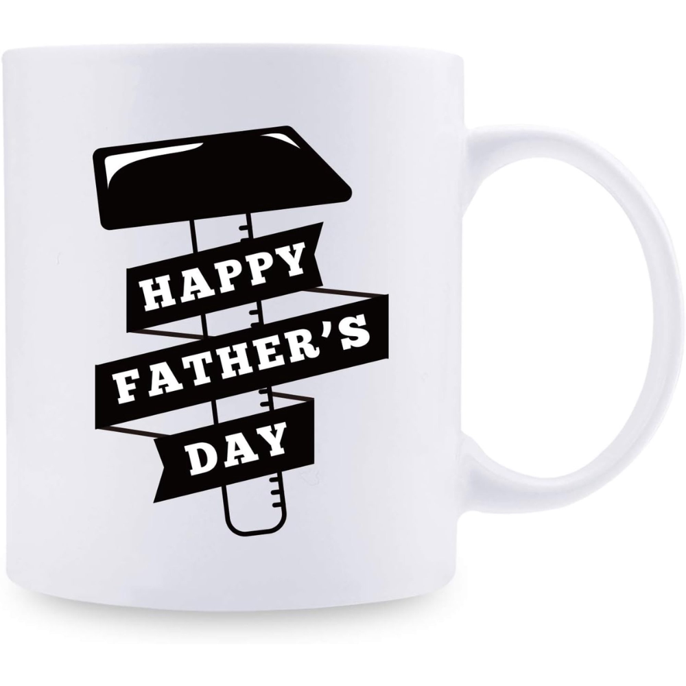 Ceramic Dad Mugs, Cute Coffee Mugs, Trendy and Humorous Ceramic Mugs, Dad''s Coffee Mug, Creative Tools Pattern, Novelty Coffee Mugs for a Heartwarming Brew Experience (Dad''s gift)