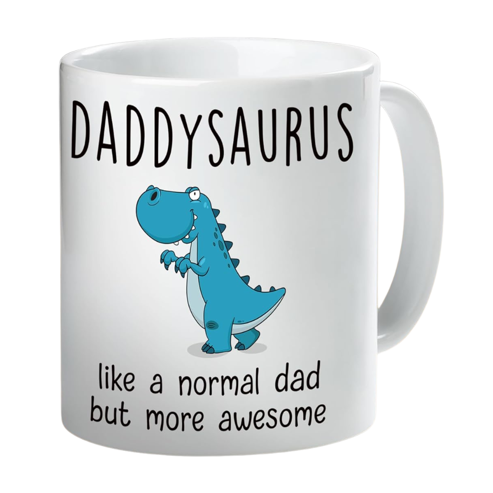 11 oz Ceramic Daddysaurus Coffee Mug for Dad Novelty Drinkware