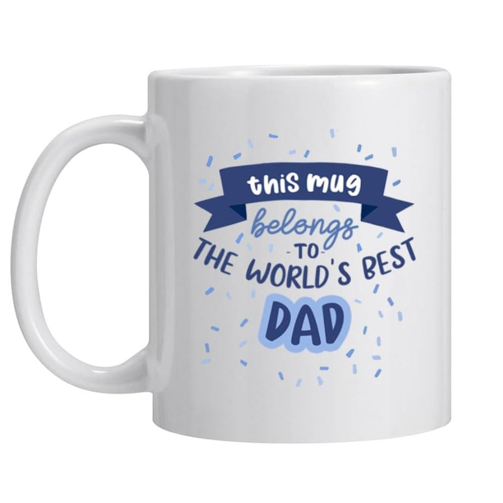 11 oz Ceramic World Best Dad Coffee Mug Funny Gift Drinkware