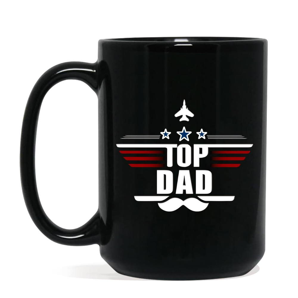 15 oz Ceramic Top Dad Coffee Mug Novelty Drinkware
