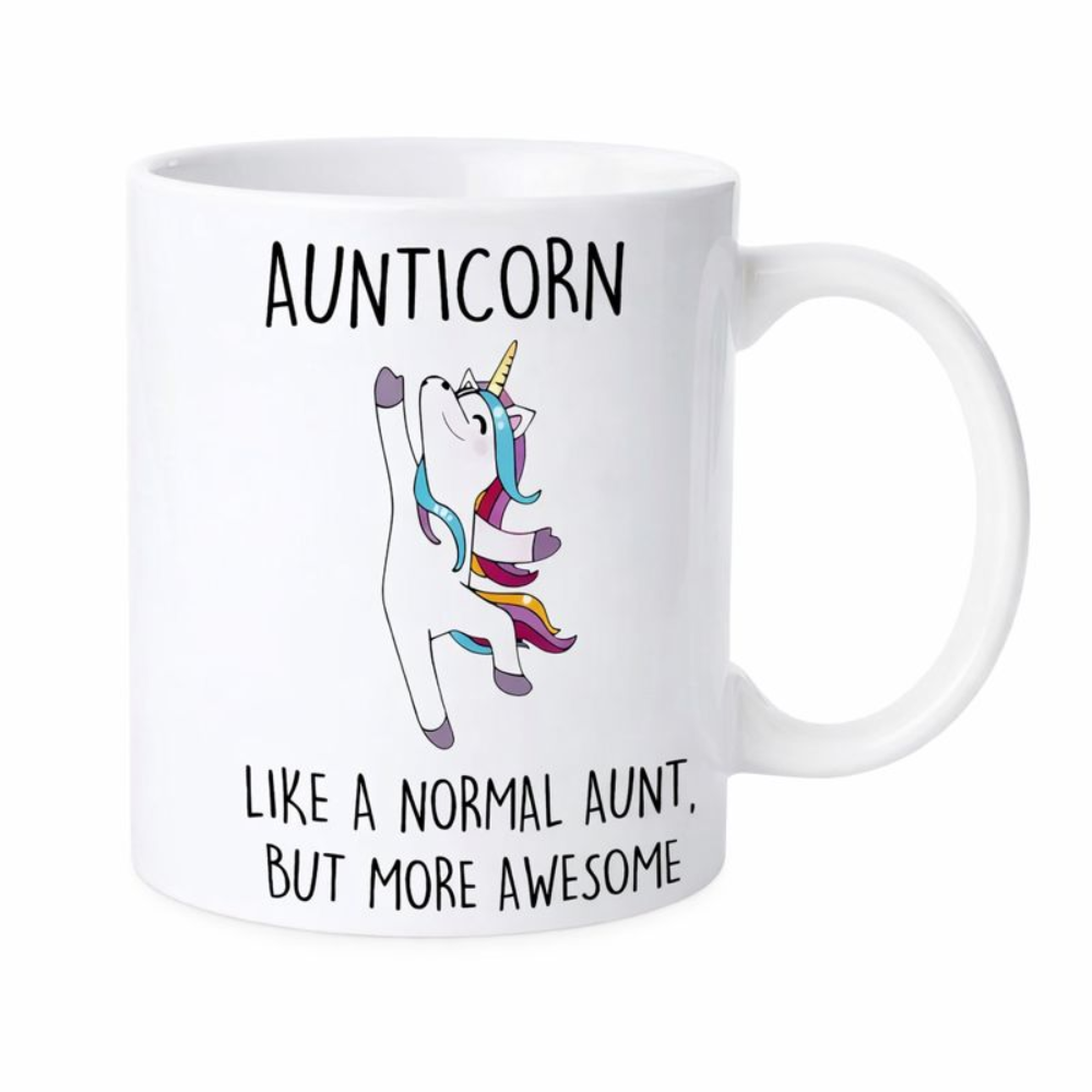 11 oz Ceramic Aunticorn Unicorn Coffee Mug Fun Gift Drinkware 1pc