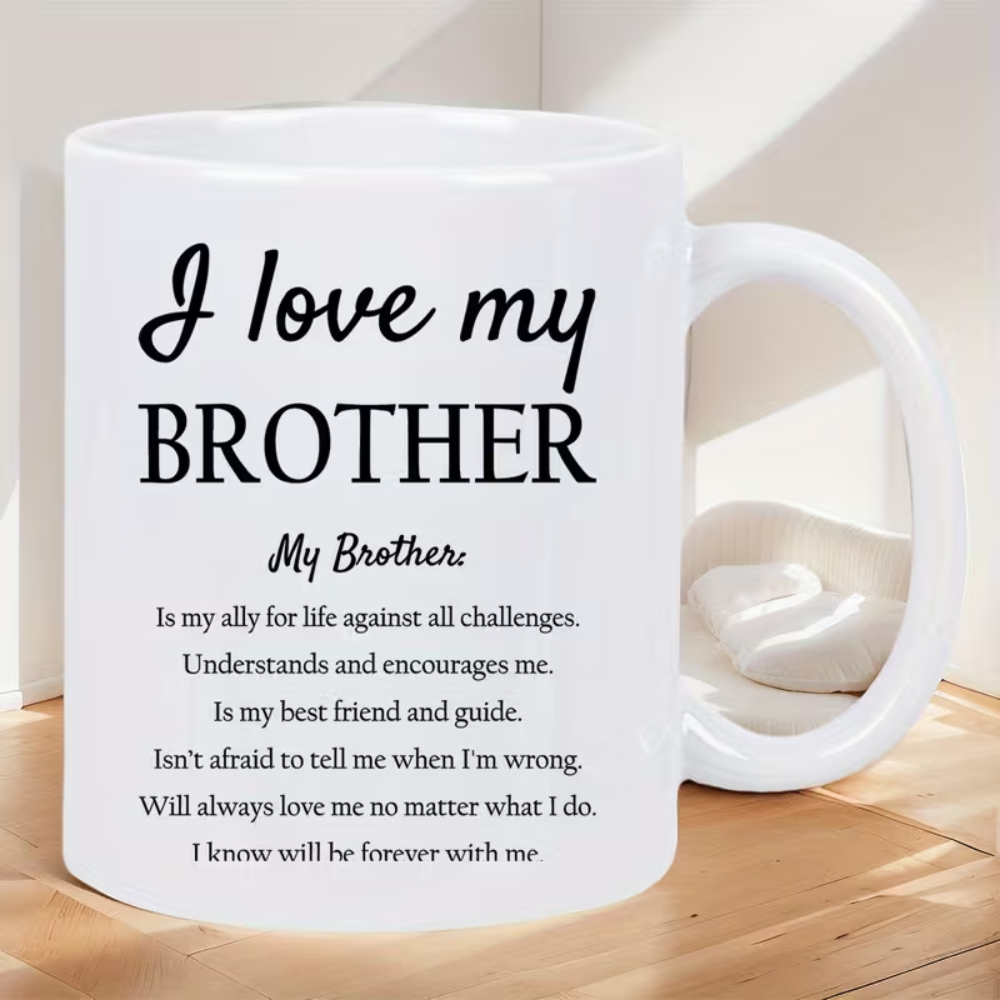1pc 11oz Ceramic Coffee Mug for Brother