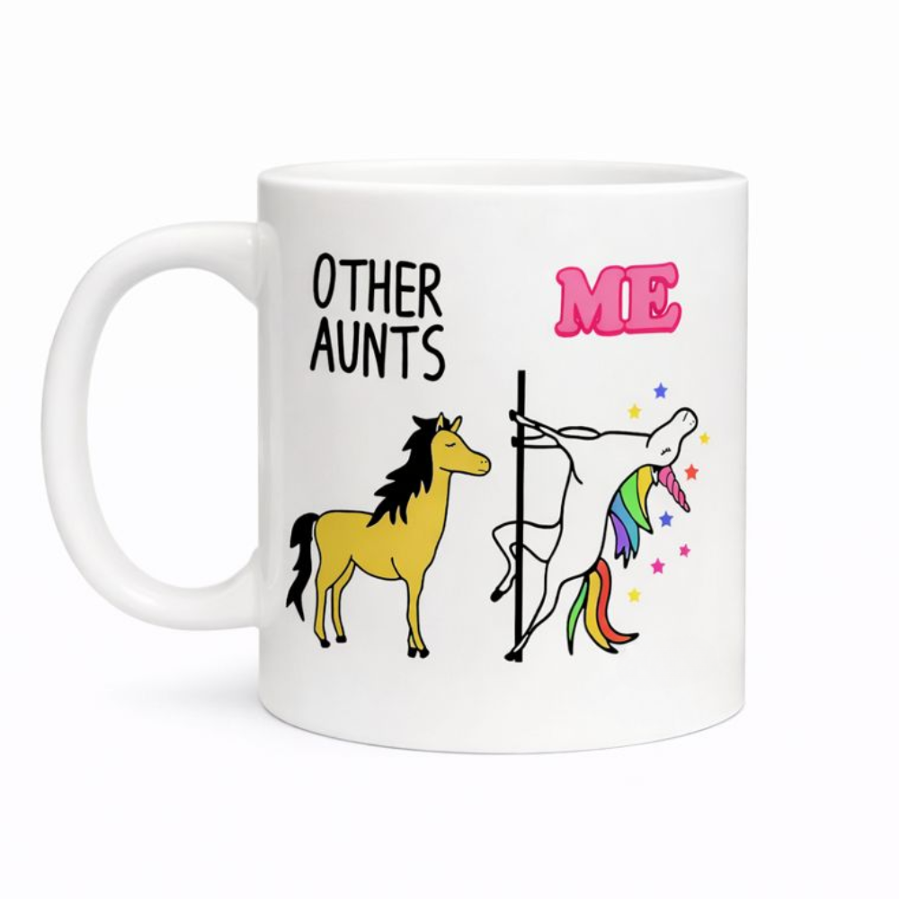 11 oz Ceramic Unicorn Other Aunts Coffee Mug Gift Drinkware 1pc