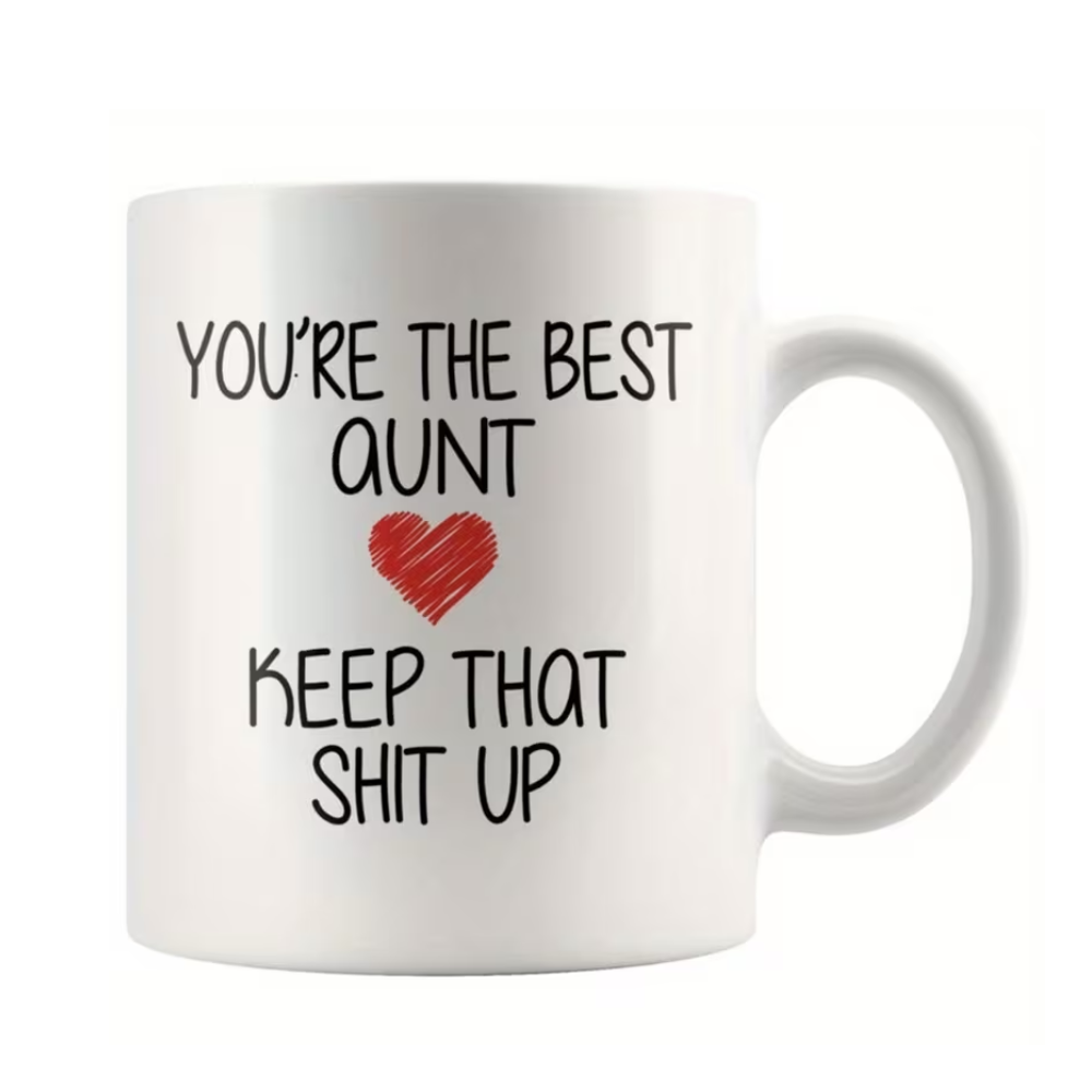 11 oz Ceramic Best Aunt Coffee Mug Multipurpose Drinkware