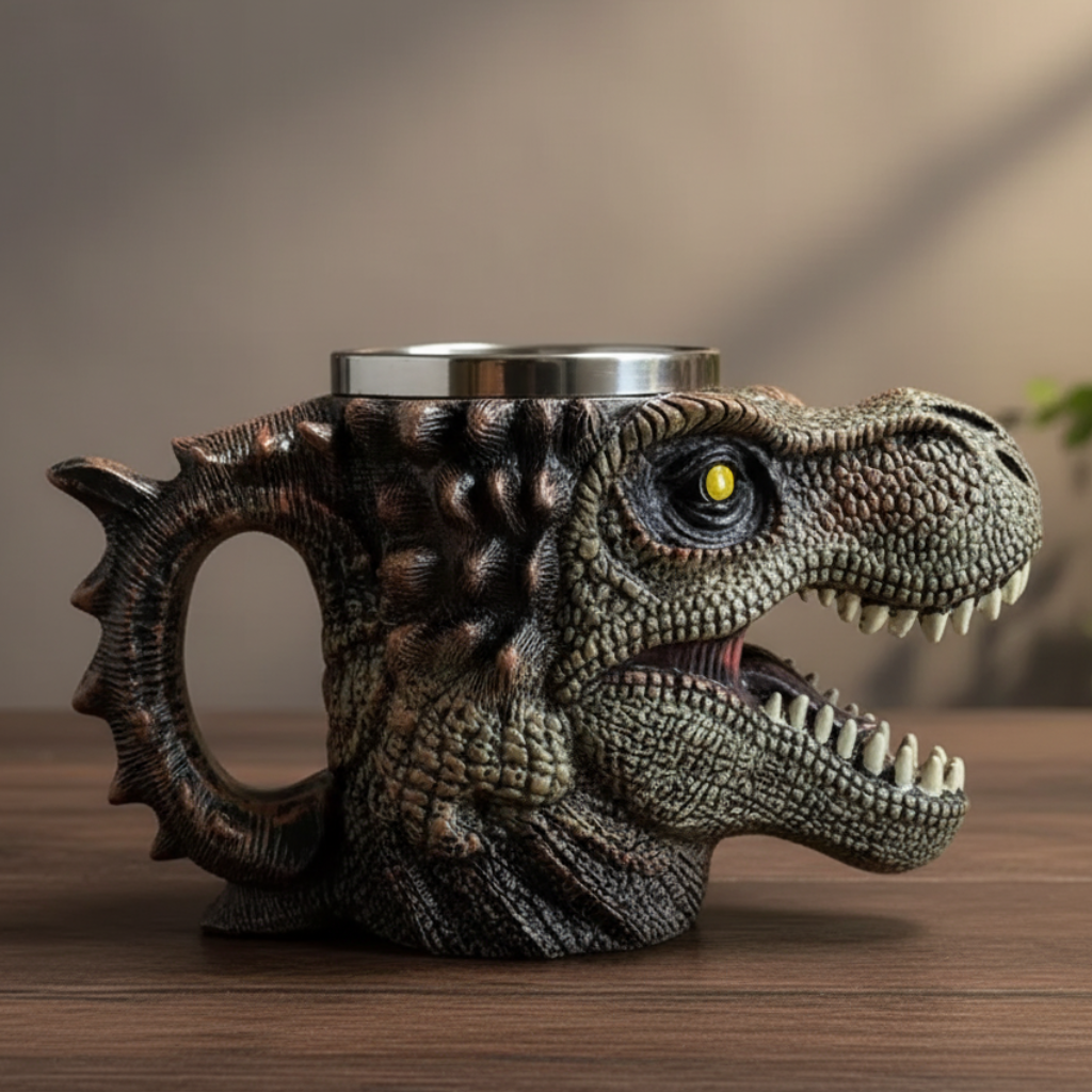 3D Retro Dinosaur Mug