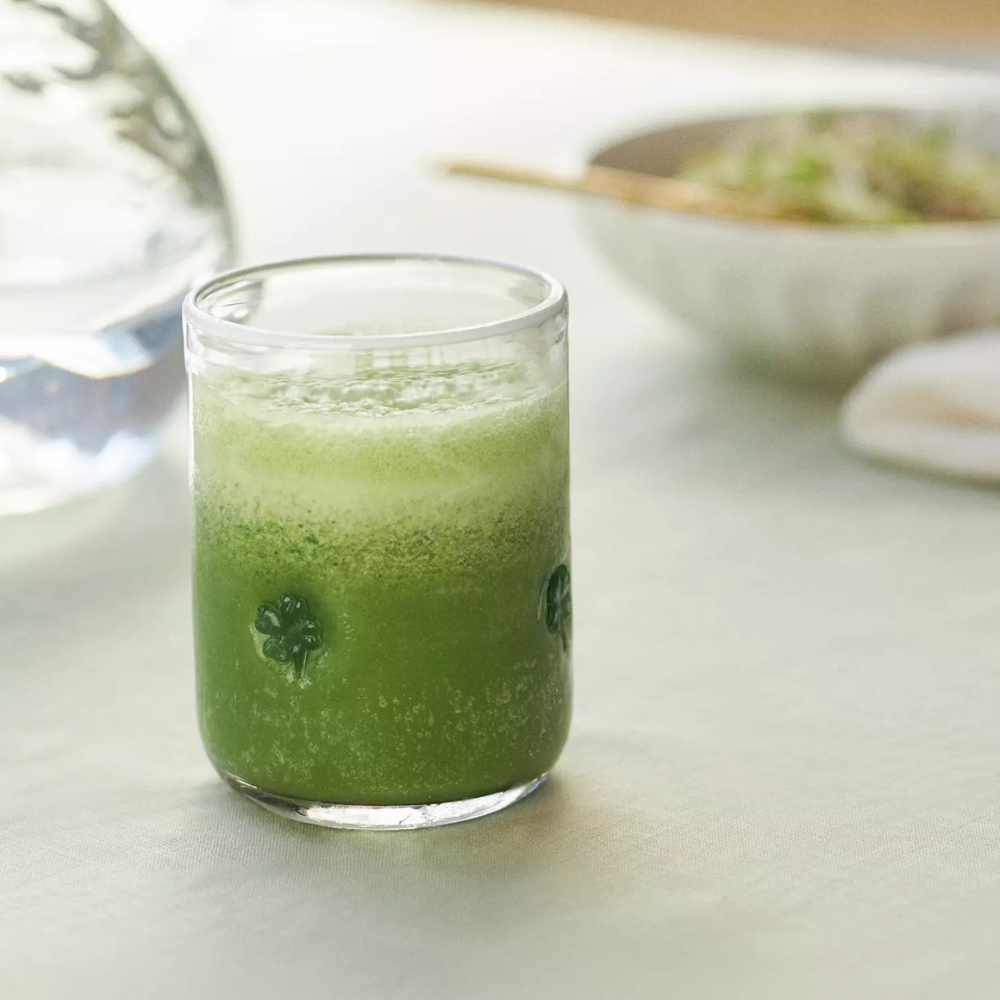 Embossed Glass Tumbler-Mineral Mug