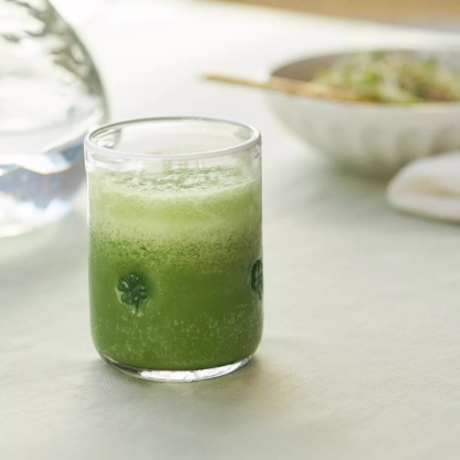 Embossed Glass Tumbler-Mineral Mug