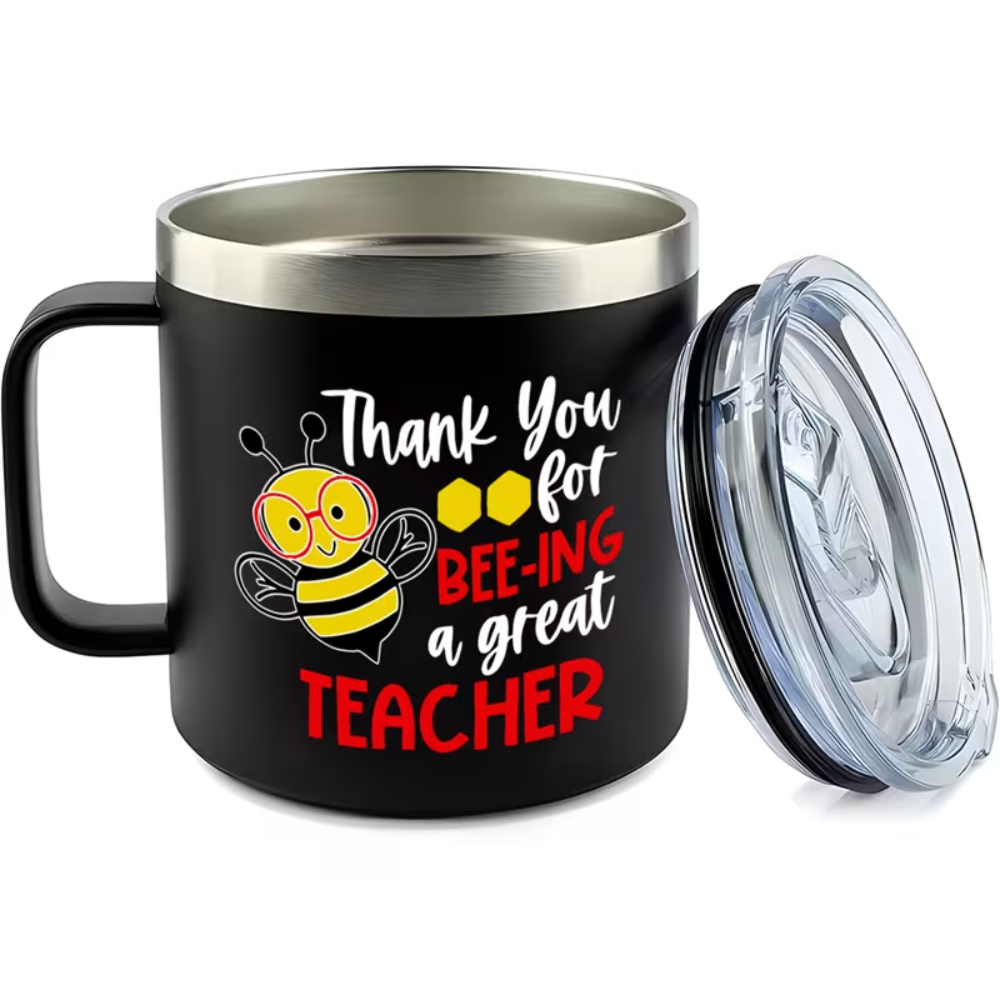 pc Stainless Steel Insulated Travel Mug, 14oz Double-Wall Vacuum Thermal Cup