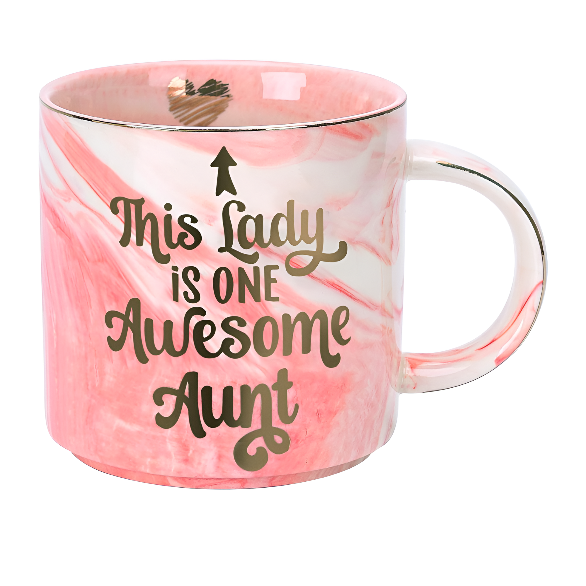 Ceramic Coffee Mug With Marble Design For Aunt 